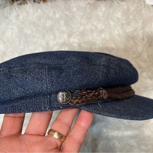 Brixton Denim Fiddler Greek Fisherman Newsboy Denim Hat, Large 7.5 - 60 cm